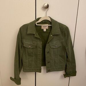 Green cropped jacket